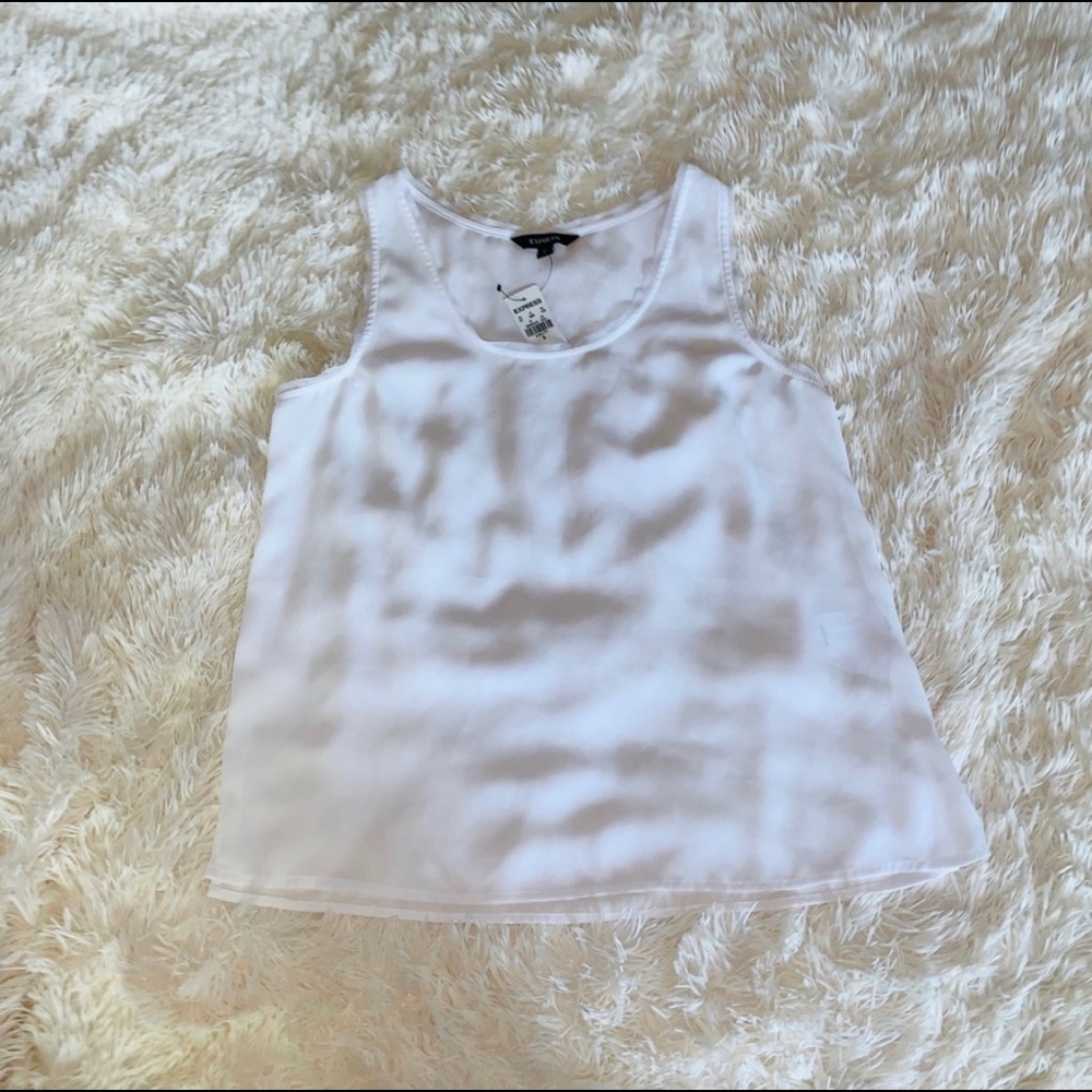 Express White Sleeveless Blouse